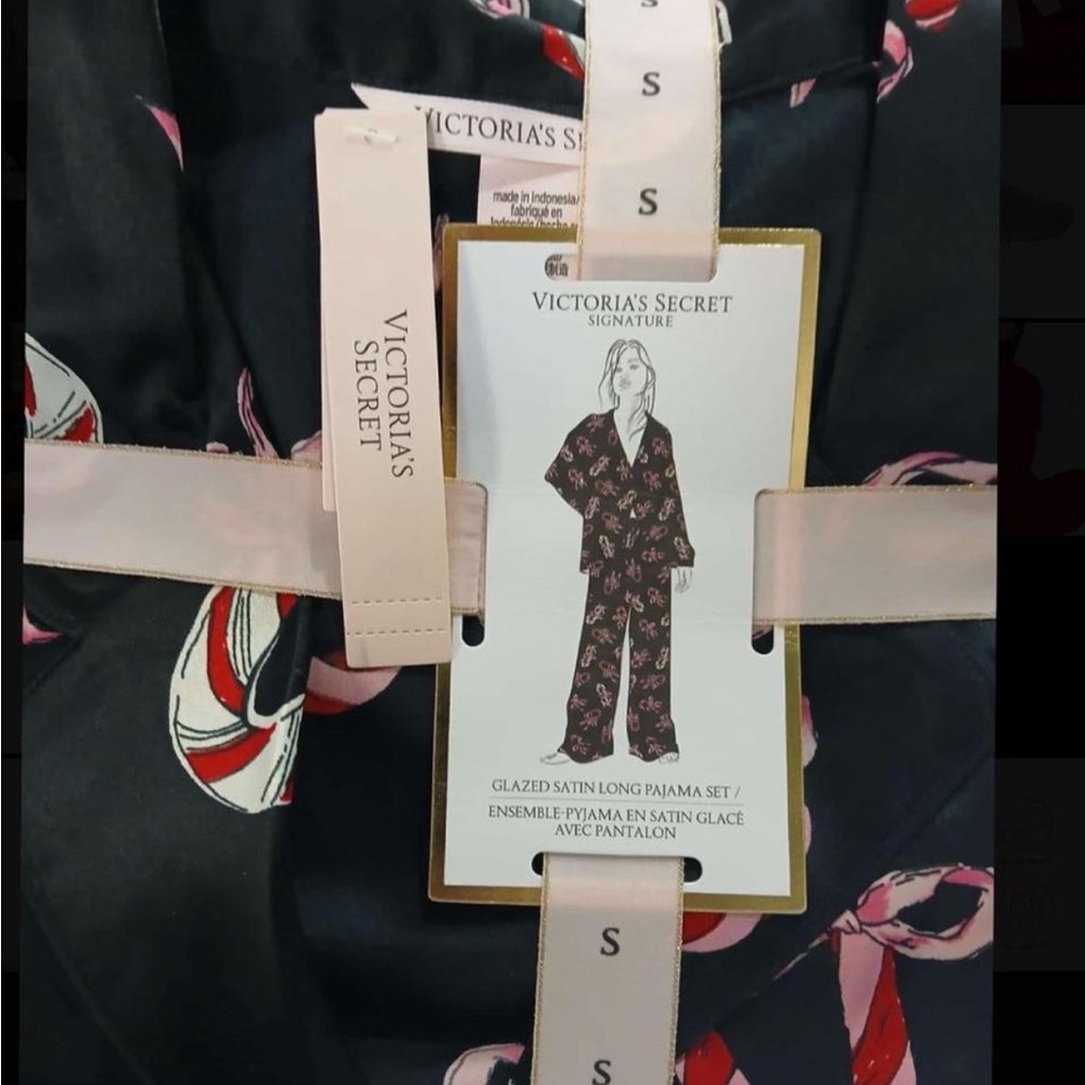 Victoria's Secret Glazed Satin Long Pajama Set